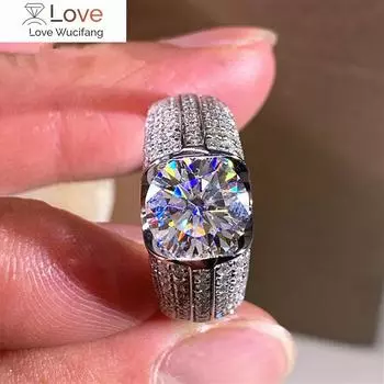 Роскошные блестящие обручальные кольца унисекс серебряного цвета AAA CZ высококачественные свадебные украшения для женщин и мужчин шикарные аксессуары 6