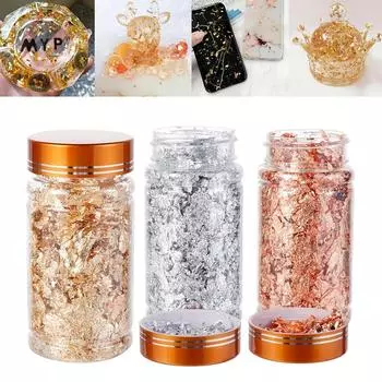 Роскошные блестящие сусальное золото, чешуйки, эпоксидная смола, художественные украшения, золотая фольга, наполнители, материалы, позолота, декор, инструмент для изготовления ювелирных изделий 3g золотой