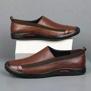 Роскошные брендовые дизайнерские мужские туфли из натуральной кожи, мужские туфли, повседневные мужские мокасины, дышащая офисная обувь, мужские туфли для вождения без застежек 37 чёрный