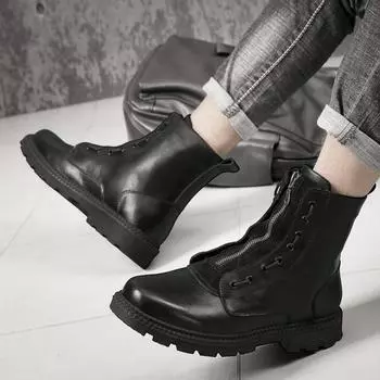 Роскошные брендовые мужские ботинки, новые модные дизайнерские туфли, высококачественные повседневные ботинки на платформе для мужчин, обувь из натуральной кожи для отдыха на открытом воздухе 38