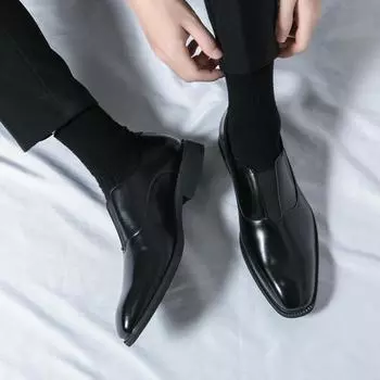 Роскошные брендовые мужские кожаные туфли, высококачественная рабочая обувь для мужчин, свадебные формальные туфли, повседневная модельная обувь итальянского дизайна 38 чёрный