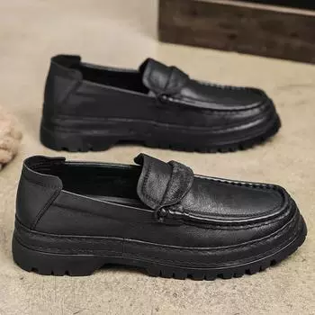 Роскошные брендовые мужские мокасины из натуральной кожи, модные мужские туфли в британском стиле, оригинальные дизайнерские туфли для вечеринок, качественные повседневные деловые туфли из кожи 39 чёрный