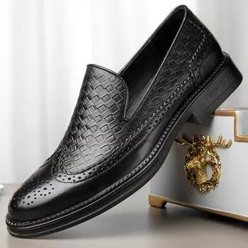 Роскошные брендовые мужские мокасины мужские броги британские оксфордские туфли мужские джентльменские туфли из натуральной кожи деловая повседневная обувь для мужчин 38