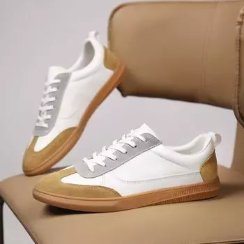 Роскошные брендовые мужские повседневные кроссовки из натуральной кожи, вулканизированная обувь для мужчин, удобная мужская обувь для отдыха на открытом воздухе 38