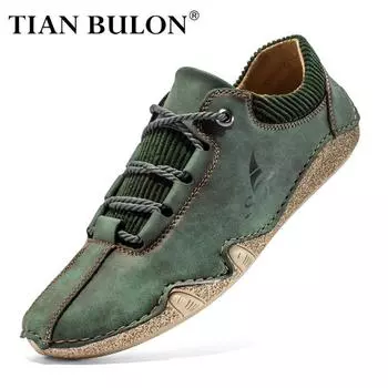 Роскошные брендовые мужские повседневные туфли из кожи, дизайнерская обувь для отдыха для мужчин, мужские кроссовки, обувь для вождения ручной работы Zapatillas Hombre 46