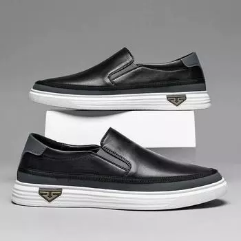 Роскошные брендовые мужские повседневные туфли из натуральной кожи, мокасины без застежек, удобные мягкие дышащие прогулочные туфли, мужская деловая обувь для вождения 38