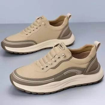 Роскошные брендовые мужские туфли Muller из натуральной кожи в стиле ретро, повседневные кожаные нескользящие кроссовки для бега на открытом воздухе, новые дизайнерские спортивные туфли на плоской подошве 38 чёрный