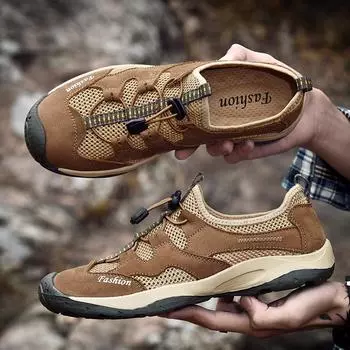 Роскошные брендовые новейшие летние мужские кроссовки в стиле ретро, мужские походные туфли, легкая сетчатая дышащая обувь для ходьбы на открытом воздухе, повседневные туфли на плоской подошве 40