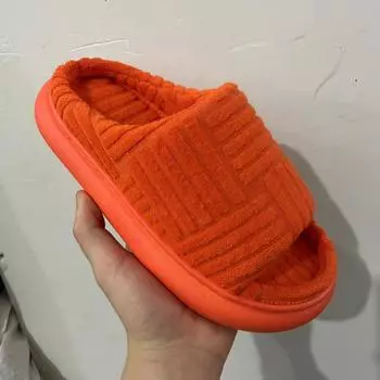 Роскошные брендовые тапочки с открытым носком, зеленые шлепанцы для женщин, плоская обувь, верхняя одежда, плюшевые женские плавающие ботинки на платформе, плюшевые мюли, сабо 38-39 зелёный