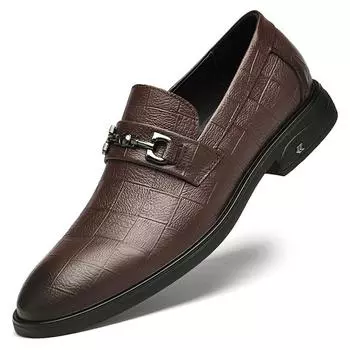 Роскошные брендовые туфли из натуральной кожи, деловые туфли, мужские туфли-оксфорды, туфли на плоской подошве 38 чёрный