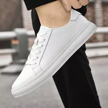 Роскошные брендовые вулканизированные туфли из натуральной кожи, мужская повседневная обувь, удобные кроссовки для отдыха на природе, высококачественная обувь для прогулок 38 чёрный