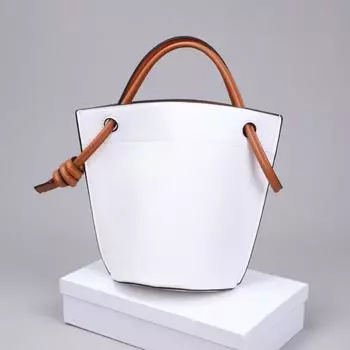 Роскошные брендовые женские сумки-ведра, большая вместимость, одно плечо, завязывающиеся, портативные женские белые сумки