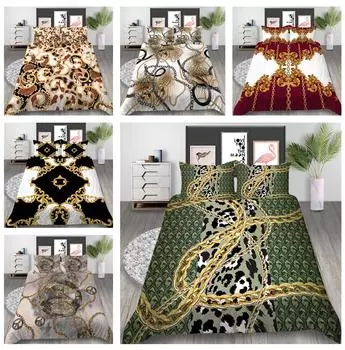 Роскошные бытовые постельные принадлежности, пододеяльник, односпальная/двуспальная кровать, полноразмерный комплект постельного белья 3D класса люкс с застежкой-молнией, мягкое и удобное постельное белье DE 100x135cm