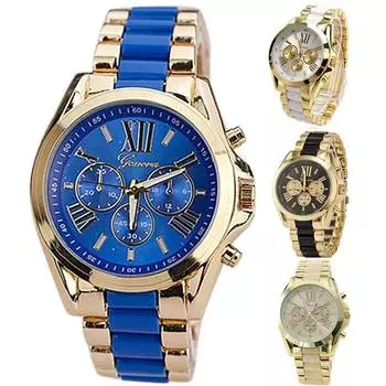 Роскошные часы из нержавеющей стали Date Week Мужские кварцевые аналоговые наручные часы белый