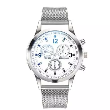 Роскошные часы Кварцевые часы с циферблатом из нержавеющей стали Повседневные часы-браслет