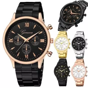 Роскошные часы, модные часы из нержавеющей стали для мужчин, кварцевые аналоговые наручные часы серебряный