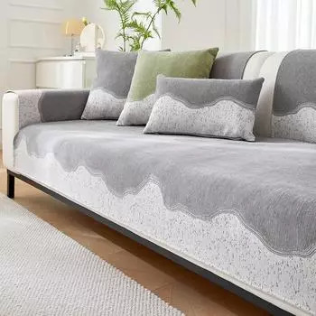 Роскошные чехлы для диванов, нескользящий чехол для дивана, L-образный чехол для дивана, шезлонга, чехол для дивана с пейзажным принтом, защита для полотенец для дивана, домашний декор 70x70cm 1pcs