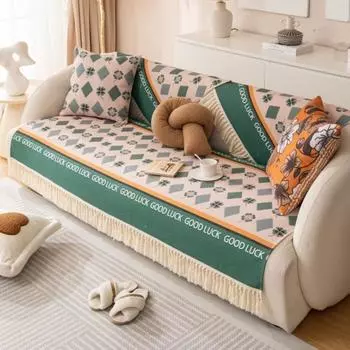 Роскошные чехлы для диванов с кисточками, чехлы для диванов в гостиную, нескользящие чехлы для подлокотников, подушки для дивана, универсальные чехлы для диванов с цветами из льна 70X70