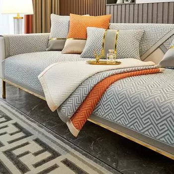 Роскошные чехлы для диванов в китайском стиле, противоскользящие чехлы для диванов из синели, твердая древесина для диванов в гостиной, универсальный чехол для кресел 70x70cm 1pcs