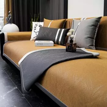Роскошные чехлы для диванов в скандинавском стиле, кожаный чехол для дивана в форме буквы L, универсальное нескользящее полотенце для гостиной, четыре сезона 45x45cmpillowcase1ps