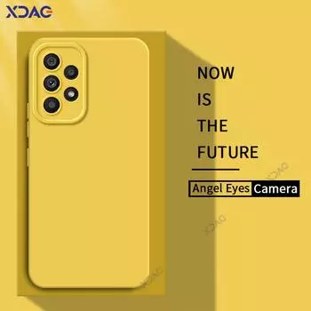 Роскошные чехлы для телефонов Angel Eyes для Samsung Galaxy A53 5G 360 Soft Square Liquid Silicone Mobile Cover SamsungA53 Противоударный чехол Samsung A53