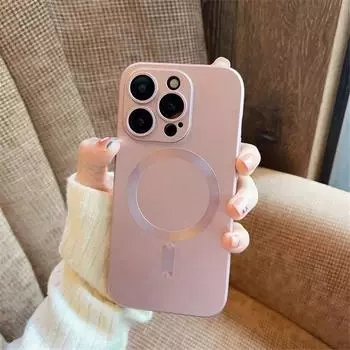 Роскошные чехлы для телефонов Magsafe с магнитной защитой линз для iPhone 15 14 11 13 12 Pro Max Plus, аксессуары для беспроводной зарядки For iPhone 13 Pro