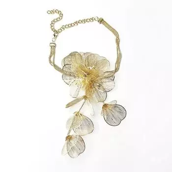 Роскошные цветочные бахромчатые ожерелья элегантная длинная кисточка ключичная цепочка банкет вечеринка