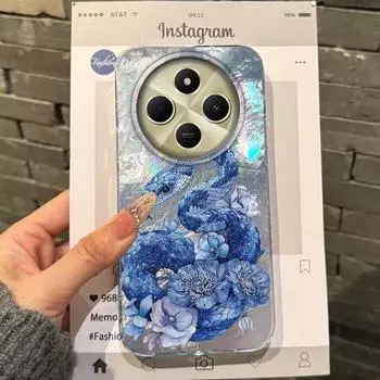 Роскошные цветы змея бабочка для девочек женщин чехол для телефона для Xiaomi Poco X3pro X5 M6 X6 X3 NFC M5s M6 X7 Pro C75 C61 Fundas Cover poco X6 5G белый