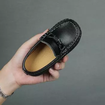 Роскошные детские мокасины из натуральной кожи для маленьких мальчиков и девочек, мокасины на плоской подошве для малышей, повседневные детские свадебные туфли на осень 26