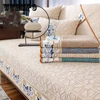Роскошные диванные полотенца с вышивкой, модные однотонные высококачественные чехлы для диванов из синели, противоскользящие чехлы для диванов для гостиной 70x70