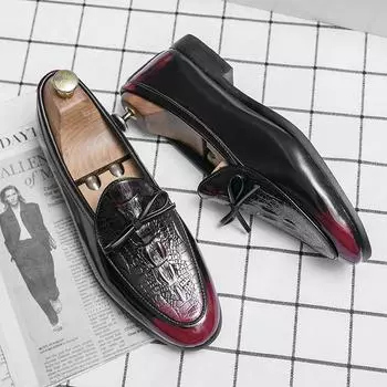 Роскошные дизайнерские офисные туфли из крокодиловой кожи для мужчин, повседневные итальянские мокасины, свадебные туфли для мужчин, кроссовки 6