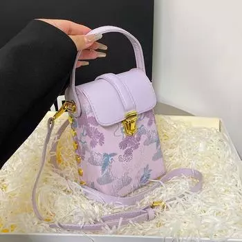 Роскошные дизайнерские сумки через плечо для женщин, новые модные сумки из искусственной кожи с цветочным принтом, универсальные женские сумки в стиле ретро с клапаном