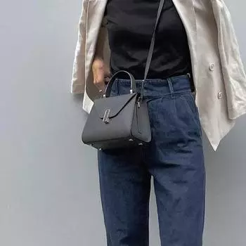 Роскошные дизайнерские сумки для женщин 2025 года. Новые высококачественные модные сумки через плечо с усовершенствованной текстурой Small size серый