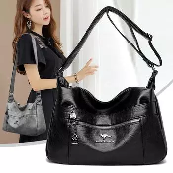 Роскошные дизайнерские сумки женские из искусственной кожи, брендовые сумки через плечо, женская модная однотонная сумка через плечо, большая вместимость, сумки-шопперы