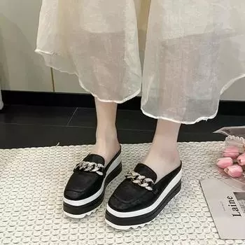 Роскошные дизайнерские туфли женские лоферы туфли-лодочки элегантные женские туфли на среднем каблуке кроссовки на платформе для девочек танкетка большой размер 43 40