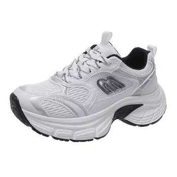 Роскошные дизайнерские женские кроссовки на толстой платформе, разноцветные кроссовки для ходьбы, увеличивающие высоту, для скейтбординга 37