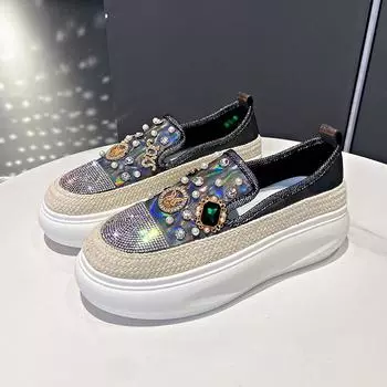 Роскошные дизайнерские женские модные лоферы, дышащие вулканизированные туфли без шнуровки, повседневные легкие женские кроссовки на танкетке 35 бежевый