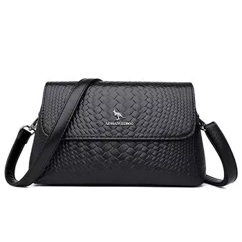 Роскошные дизайнерские женские сумки, кошельки из искусственной кожи, модные сумки через плечо, женские сумки через плечо, сумки высокого качества в винтажном стиле чёрный