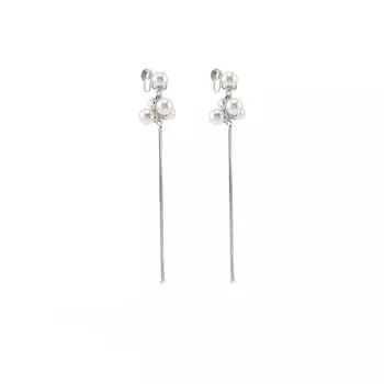 Роскошные длинные элегантные модные женские туфли с искусственным жемчугом без пирсинга, зажим для ушей от комаров