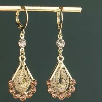 Роскошные длинные серьги-кисточки с каплями воды для женщин, ювелирные изделия для свадебной вечеринки в подарок золотой