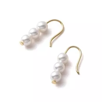 Роскошные домашние жемчужные серьги Grand Premium Pearl Hook Серьги свисающие подвесные дизайн золото белый 3 мм бренд 3 года гарантии [VOTRE COUTURE] женские