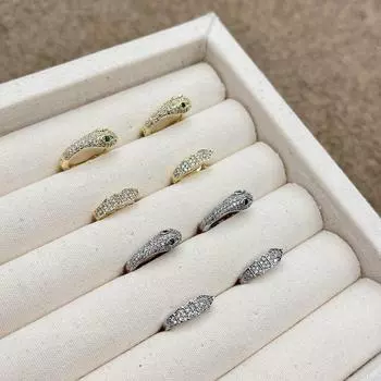 Роскошные европейские и американские серьги-змеи с бриллиантами — уникальный, стильный стиль для женщин snake scale серебряный