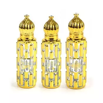 Роскошные флаконы для эфирных масел 15 мл, золотистый бронзовый шариковый флакон, флаконы для духов, свадебное украшение 1pc random