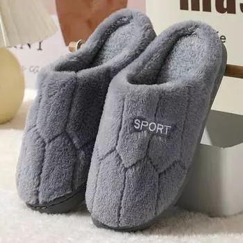 Роскошные флисовые тапочки с мягкой подошвой для уютного зимнего тепла с рисунком в виде инициалов пары 36-37 вино красного