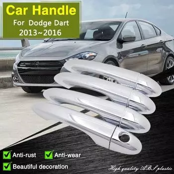 Роскошные хромированные умные дверные ручки для Dodge Dart PF 2013 2014 2015 2016, внешние аксессуары для автомобиля, стильные наклейки