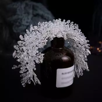 Роскошные хрустальные бусины с цветочным принтом, свадебные повязки на голову, свадебные аксессуары для волос, стразы, корона, повязка для волос, диадемы для невесты, головной убор ручной работы