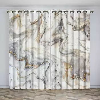 Роскошные художественные абстрактные текстуры оконных штор для детей, спальни, гостиной, зала, кухни, домашнего декора, шторы, жалюзи, 2 шт. W50 X H130(CM)X2&Hook