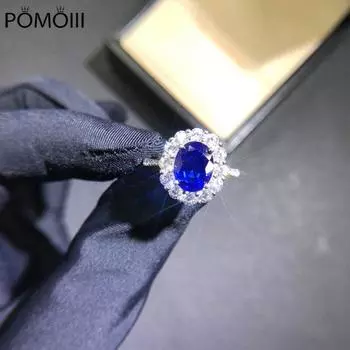 Роскошные кольца из стерлингового серебра S925 с синими драгоценными камнями для женщин, свадебное помолвочное кольцо с цирконием AAAAA, ювелирное подарочное женское кольцо 5