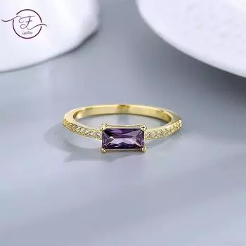 Роскошные кольца с цирконом 4*8 мм для женщин, темпераментное золотое кольцо с блестящим цирконом для свадебной вечеринки, подарок на палец 6 золотой