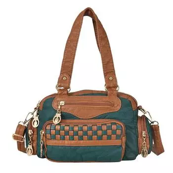 Роскошные кошельки и сумки из мягкой кожи. Женские сумки. Дизайнерские женские сумки через плечо. 2023. Сумка с верхней ручкой. коричневый